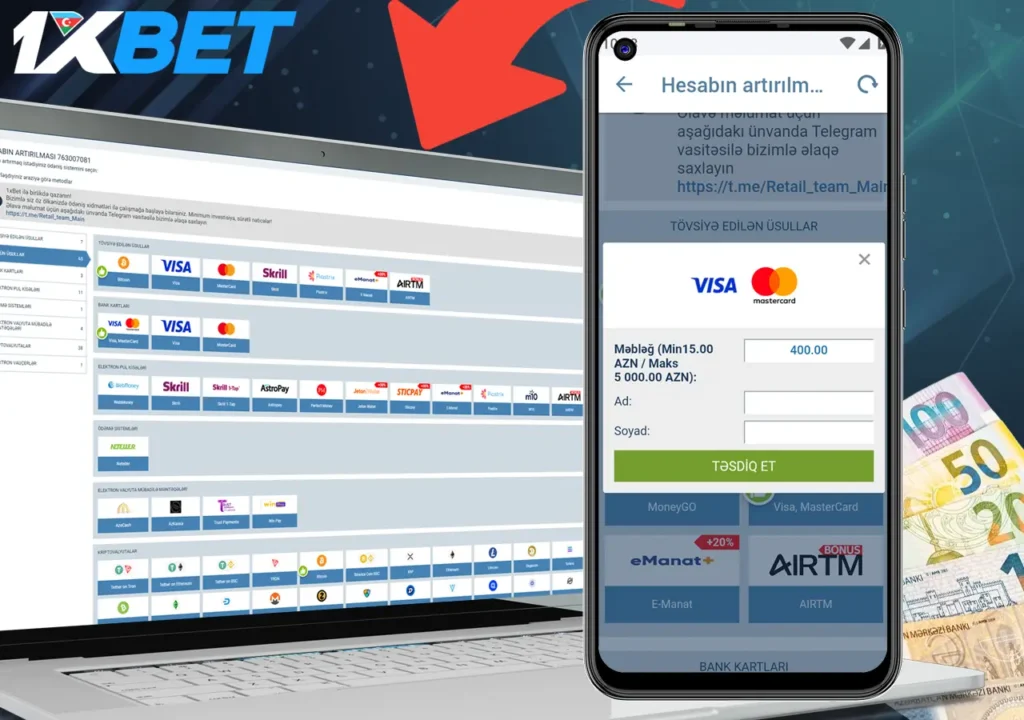 1xbet depozit qoymaq